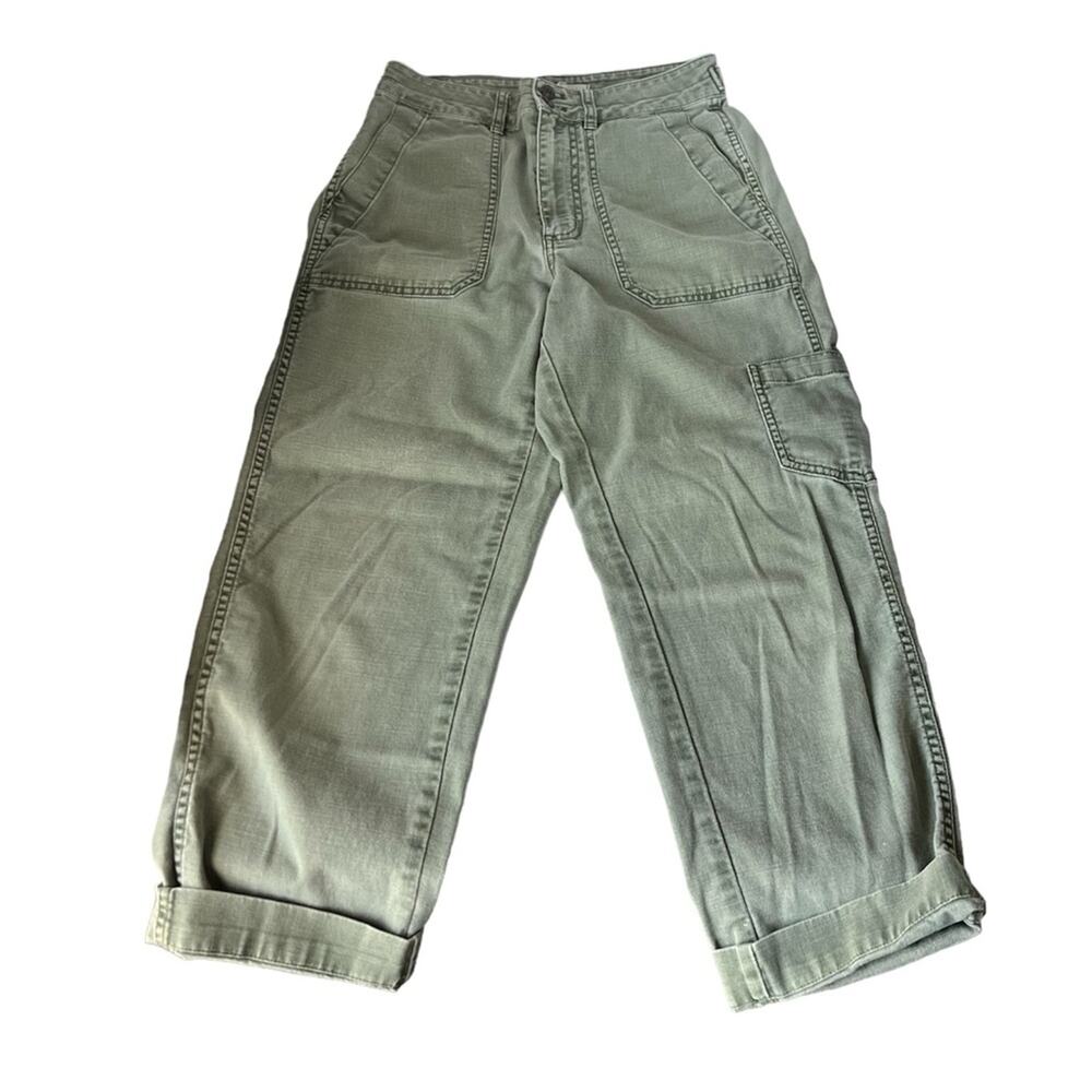 Madewell Classic Straight Green Cargo Pants Size 25